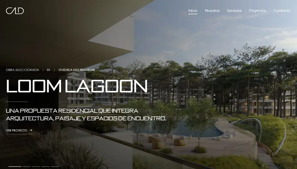 Captura del sitio de CAD Arquitectura y Diseño