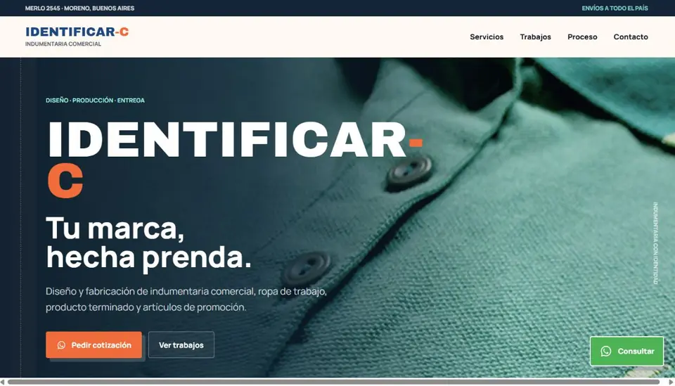 Captura del sitio de Identificar-C